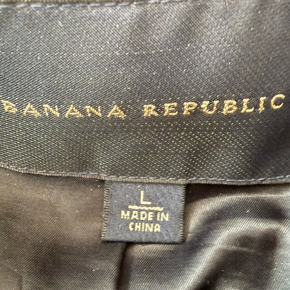 Banana Republic Men’s Large Black Wool Cashmere Blend Zip Jacket Minimalist Coat - Picture 4 of 5